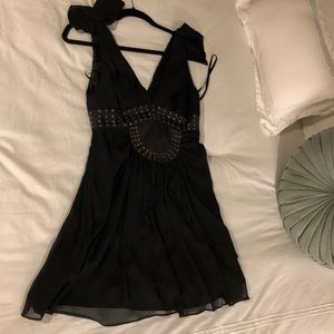 BCBG Flowy Mini Black Dress